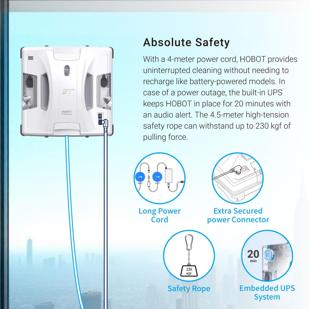 HOBOT S7 Pro Window Cleaning Robot Ultrasonic Spray 4800Pa Smart