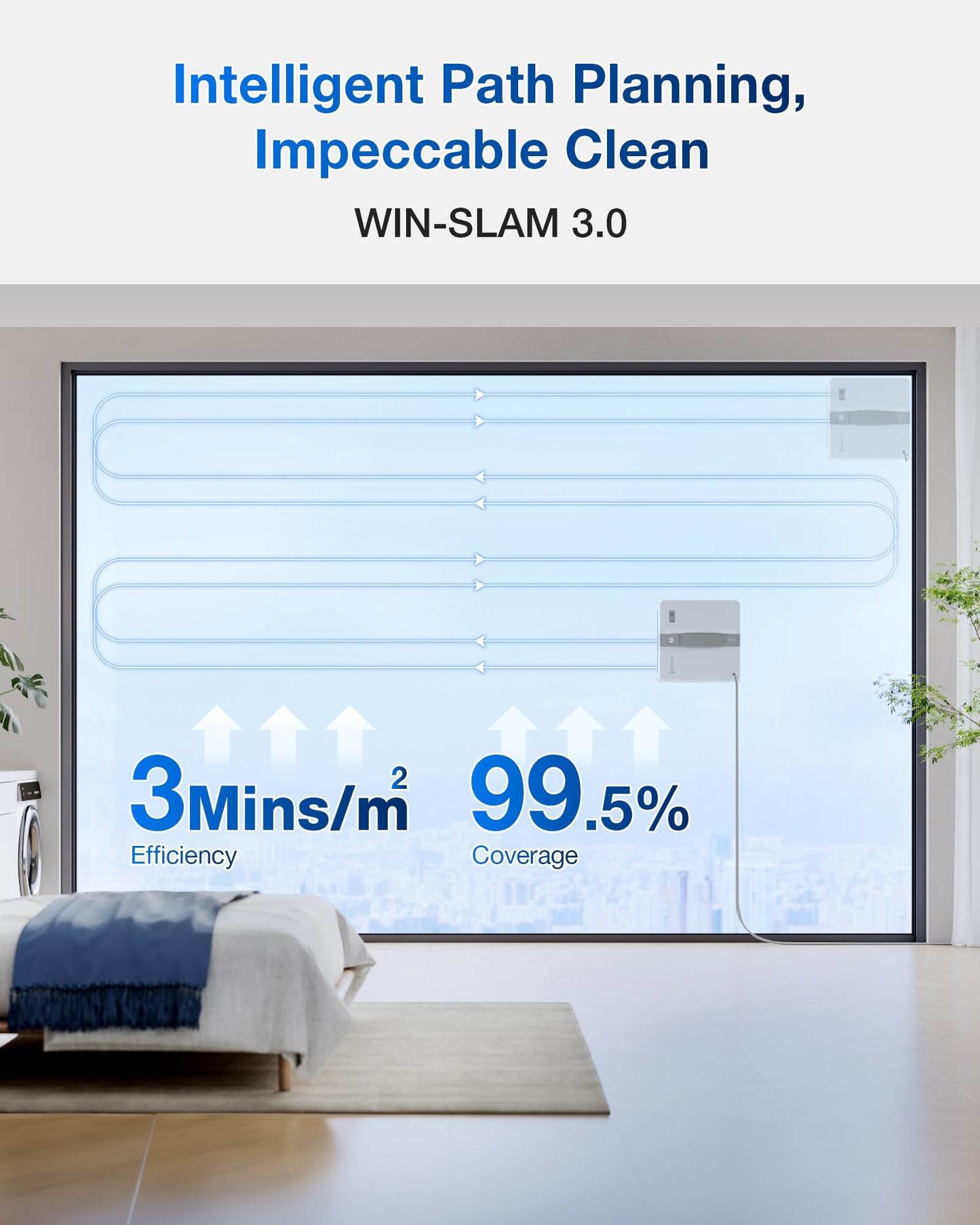 ECOVACS WINBOT Mini Smart Window Cleaning Robot Ultrasonic Spray