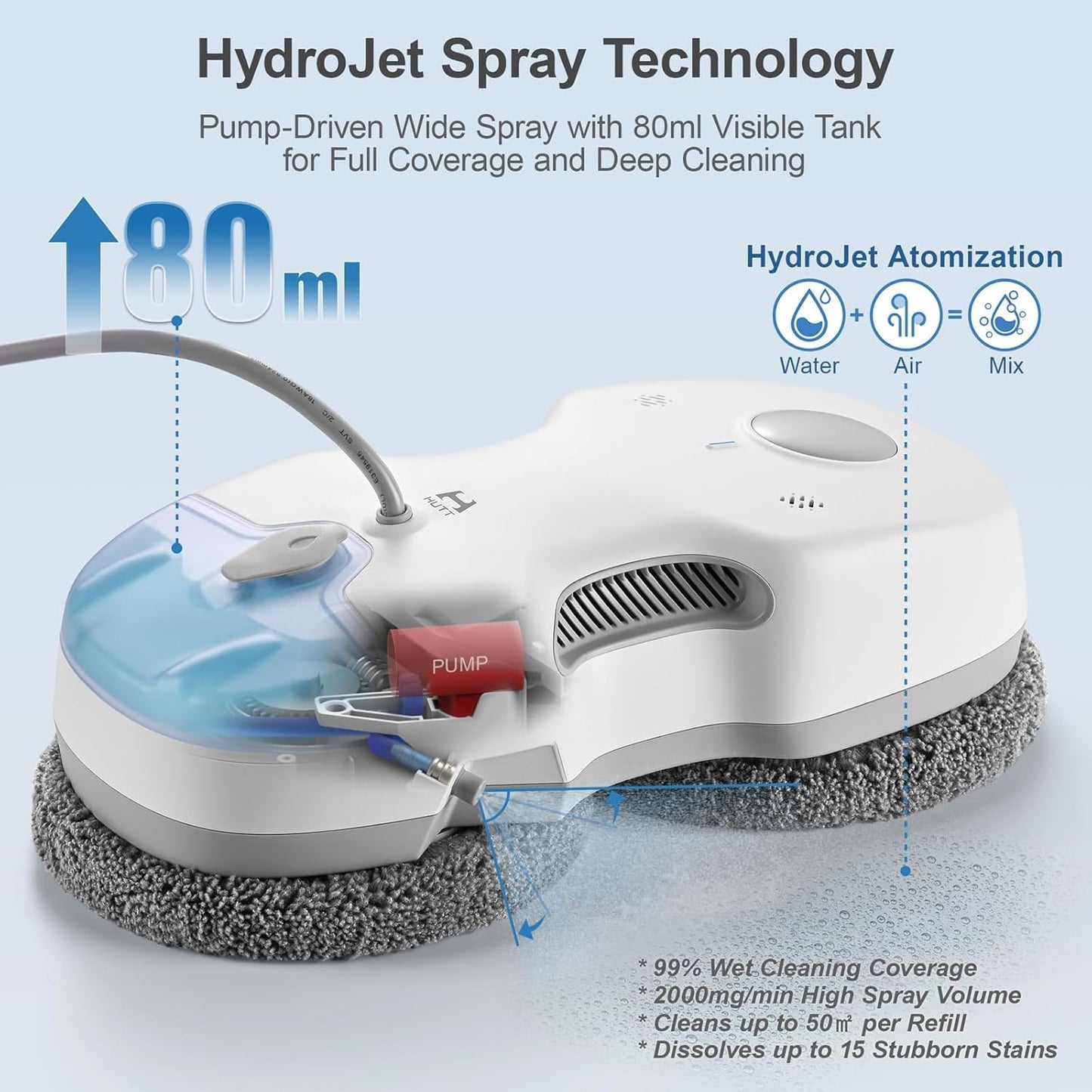 HUTT S7 Window Cleaning Robot 6500Pa Smart Spray Glass Cleaner