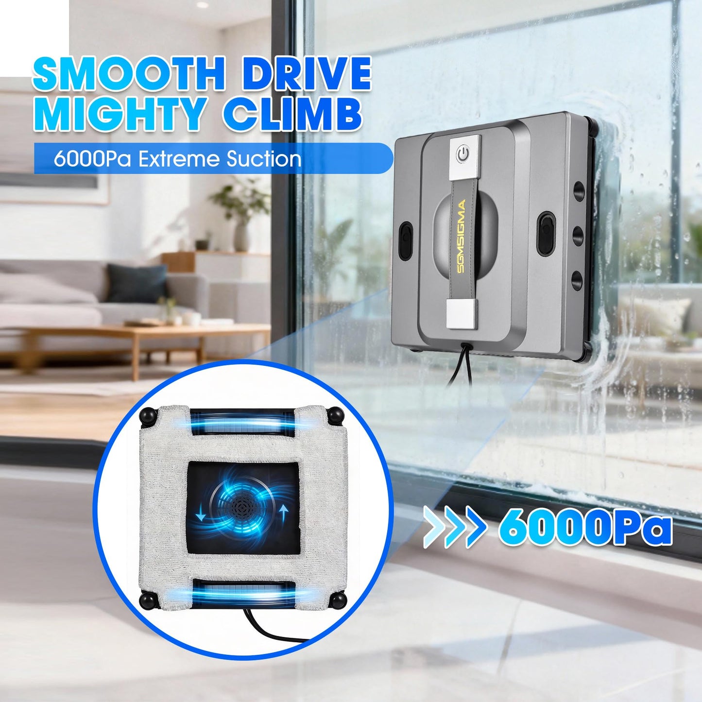 SGMSIGMA M85 Window Cleaning Robot 6000Pa Smart Spray Cleaner