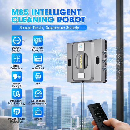 SGMSIGMA M85 Window Cleaning Robot 6000Pa Smart Spray Cleaner
